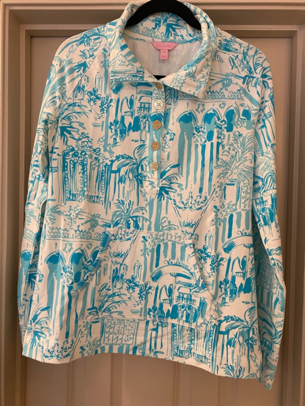 NWOT Lilly Pulitzer M La Via Loca Popover Pullover Sweater